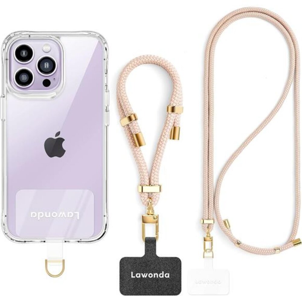 2 Pads Phone Lanyard Adjustable Crossbody Cell Phone Neck Strap Universal